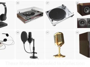 Audio devices and accessories 3D Model