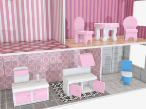 Child-girl room items Modello 3D
