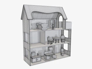 Child-girl room items 3D Model
