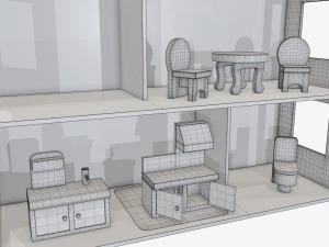 Child-girl room items 3D Model