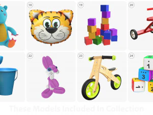 幼儿游戏室物品 3D 模型