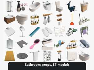Bathroom items 3D-Modell