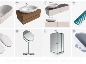 Bathroom items 3D Model