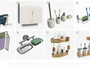 Bathroom items 3D Model
