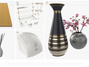 Bathroom items 3D Model