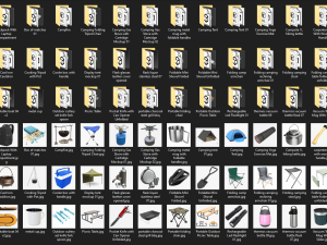 Camping equipment and accessories 3D 模型