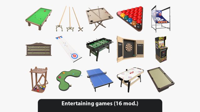 Entertaining games Modello 3D .c4d .max .obj .3ds .fbx .stl .blend 