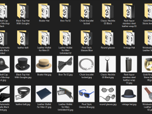 Man fashion accessories Modèle 3D