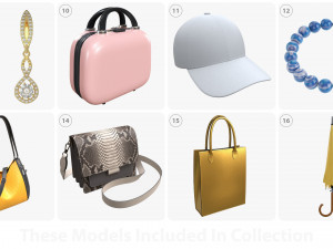 Woman fashion accessories 3D Модель