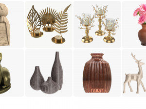 Decorations for desk and shelves 3D-Modell