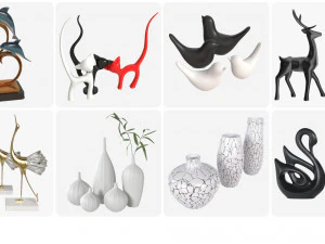Decorations for desk and shelves 3D Model