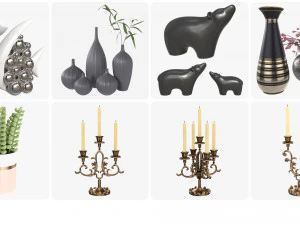 Decorations for desk and shelves 3D Model