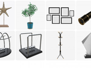 Office interior decorations 3Dモデル