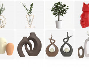 Office interior decorations 3Dモデル