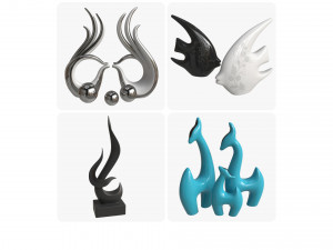 Office interior decorations 3Dモデル