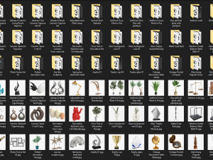 Office interior decorations 3Dモデル