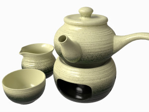 Japanese table items 3D Модель