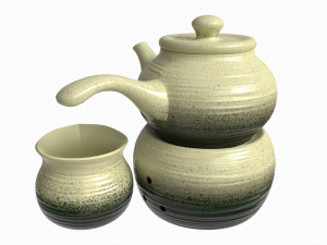 Japanese table items 3D Модель