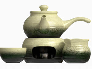 Japanese table items 3D Модель
