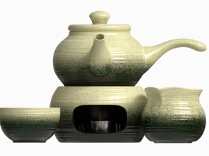 Japanese table items 3D Model