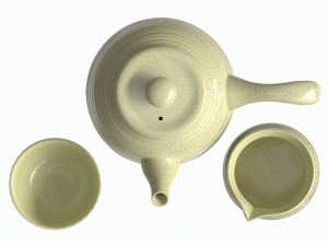 Japanese table items 3D Модель