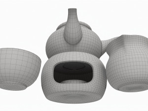 Japanese table items 3D Модель