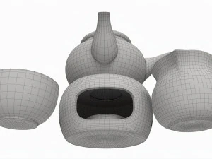 Japanese table items 3D Model