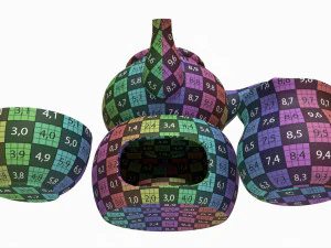 Japanese table items 3D Model