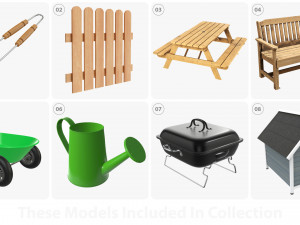 Private garden and backyard space 3Dモデル