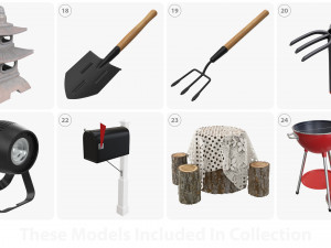 Private garden and backyard space 3Dモデル