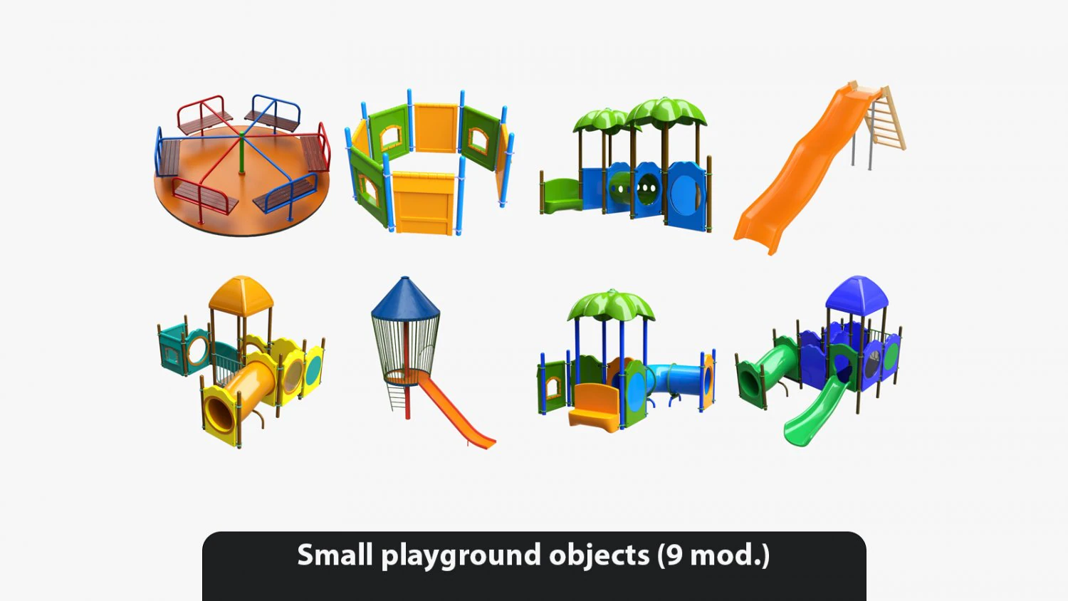 Small playground objects 3D Model .c4d .max .obj .3ds .fbx .stl .blend 