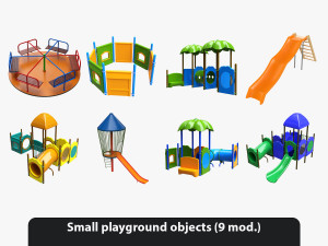Small playground objects 3D Model