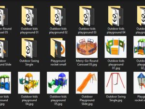 Small playground objects 3D Model
