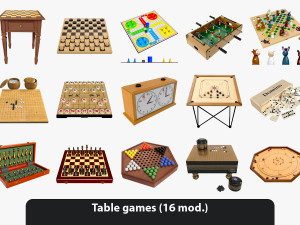 Table games 3D-Modell