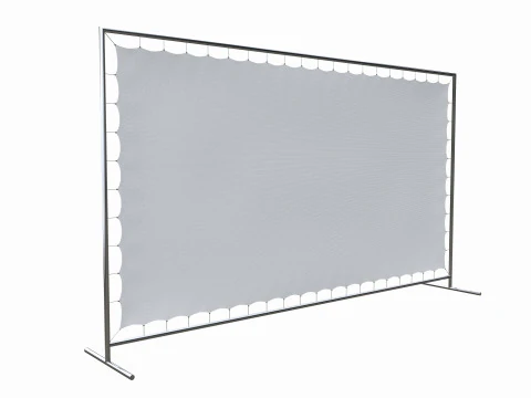 Advertising press wall with fabric banner 3D Model