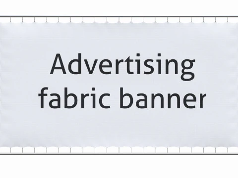 Advertising press wall with fabric banner 3D Model