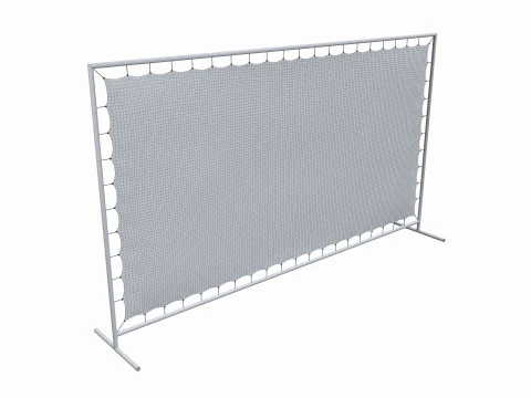Advertising press wall with fabric banner 3D Model
