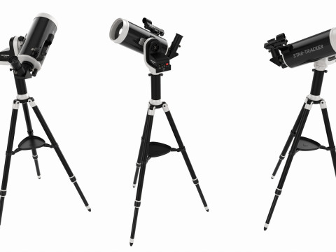 Amateur compact go-to automatic telescope with tripod 3D 모델