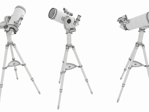 Amateur compact go-to automatic telescope with tripod 3D 모델
