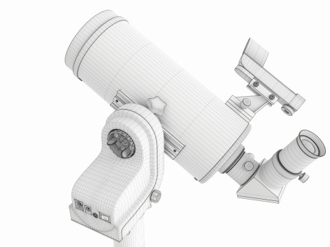 Amateur compact go-to automatic telescope with tripod 3D 모델