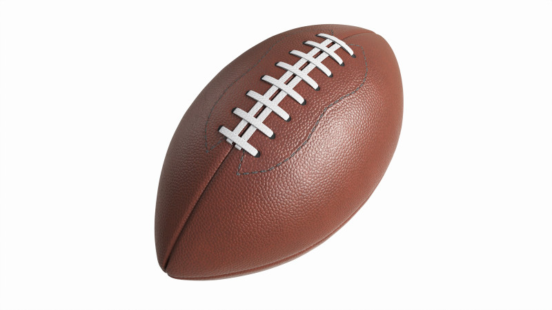 American Football Leather Ball 3D-Modell .c4d .max .obj .3ds .fbx .stl .blend 