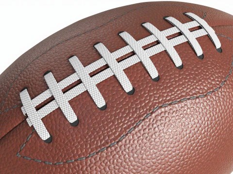 Bola de couro de futebol americano Modelo 3D