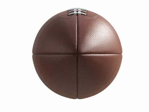 Bola de couro de futebol americano Modelo 3D