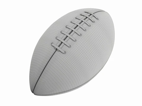 Bola de couro de futebol americano Modelo 3D