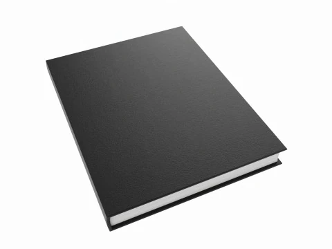 Buku dengan hardcover tertutup Model 3D