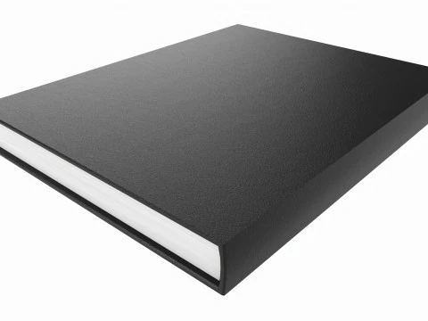 Buku dengan hardcover tertutup Model 3D