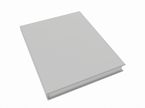 Book with hard cover closed Modèle 3D