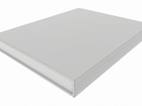 Book with hard cover closed Modèle 3D