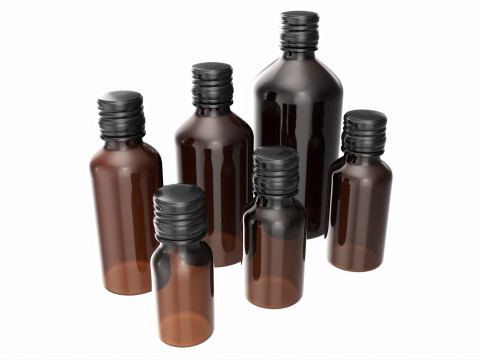 Bottles 6 Set Vitamin and Sport Nutrition Modelo 3D