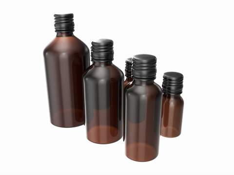 Bottles 6 Set Vitamin and Sport Nutrition 3D 모델